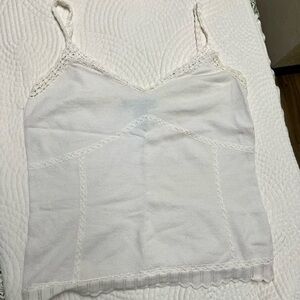 Express large white knit tank